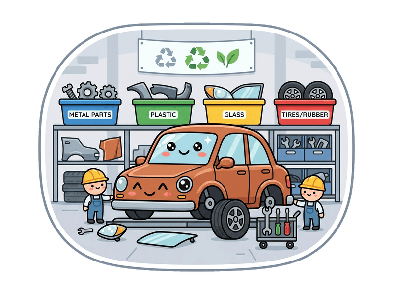 Salvage & Dismantling service illustration